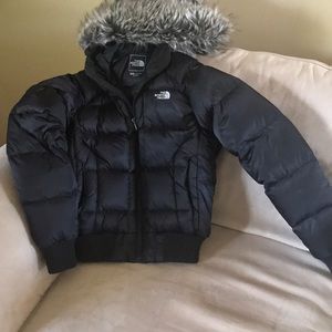 North face down jacket with hood